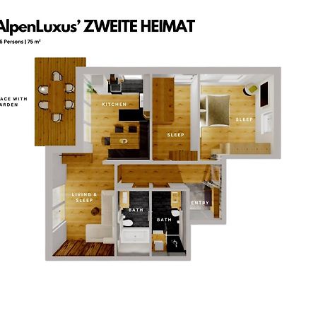 Zweite Heimat - Garden & Underground Parking Space By Alpenluxus Appartements フューゲン エクステリア 写真